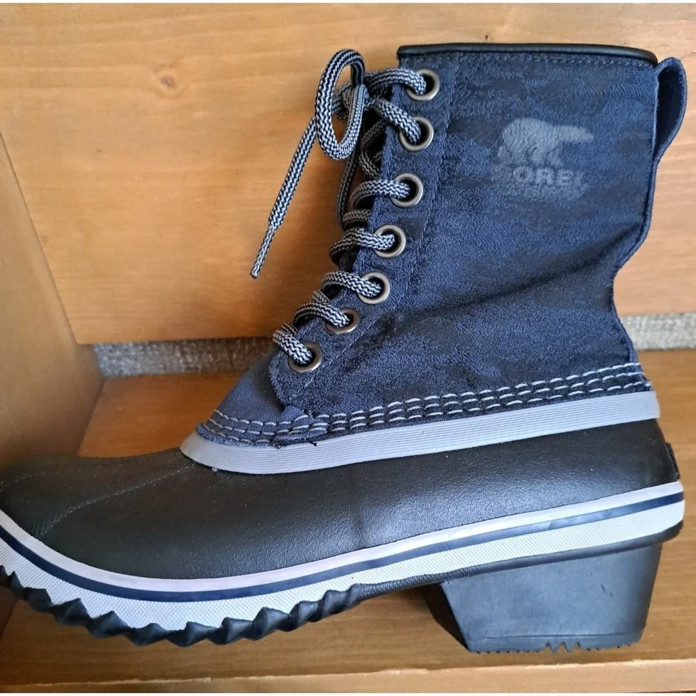 Sorel Women's Slimpack 1964 Boots Waterproof Collegiate Navy Canvas Rubber 7.5